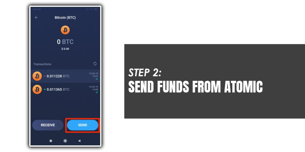 Send Funds From Atomic