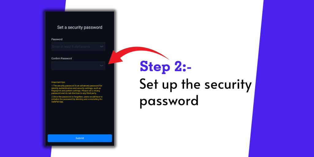 Set Up The Security Password