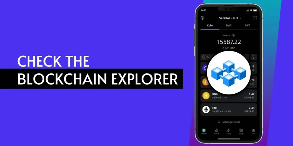 Check the Blockchain explorer