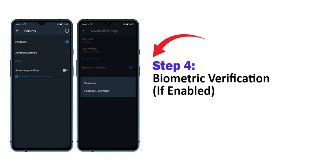 Biometric Verification (if enabled)