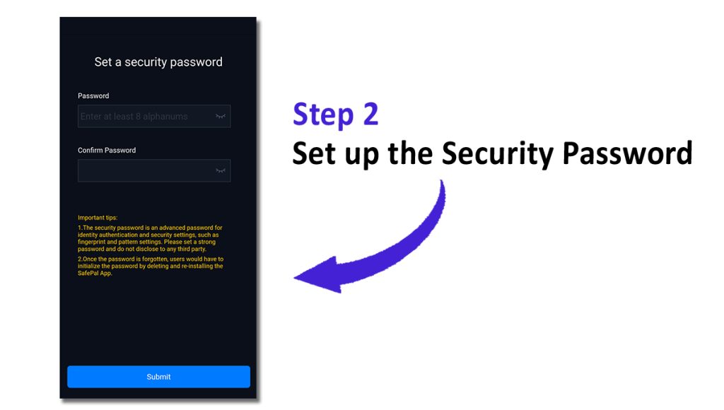 Set Up the Security Password