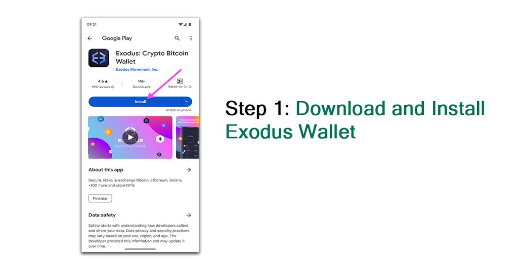 Download and Install Exodus Wallet