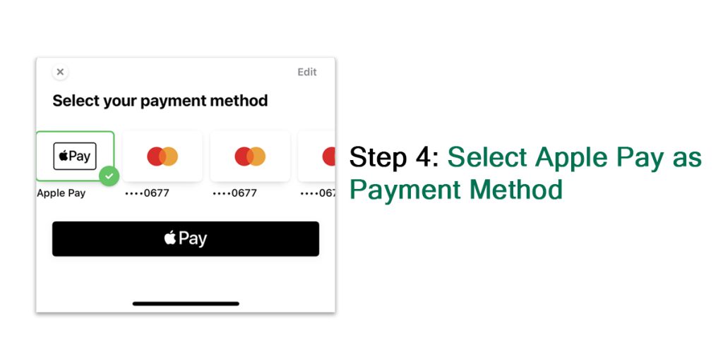 Select Apple Pay as Payment Method