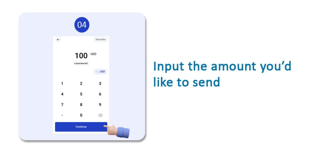 Input the amount you’d like to send