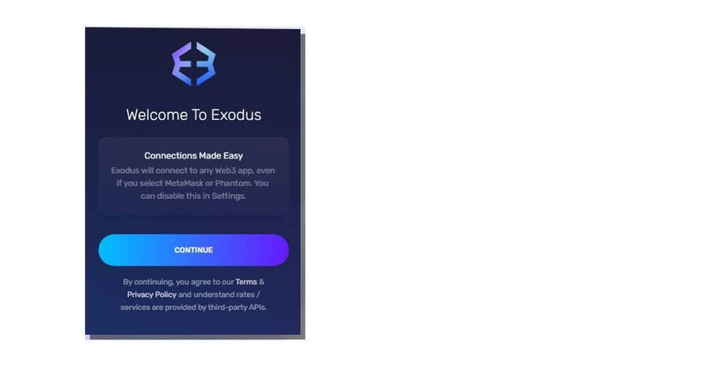 open the Exodus Wallet