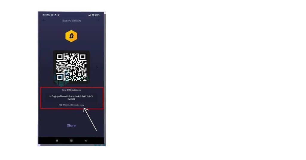 QR code to withdraw