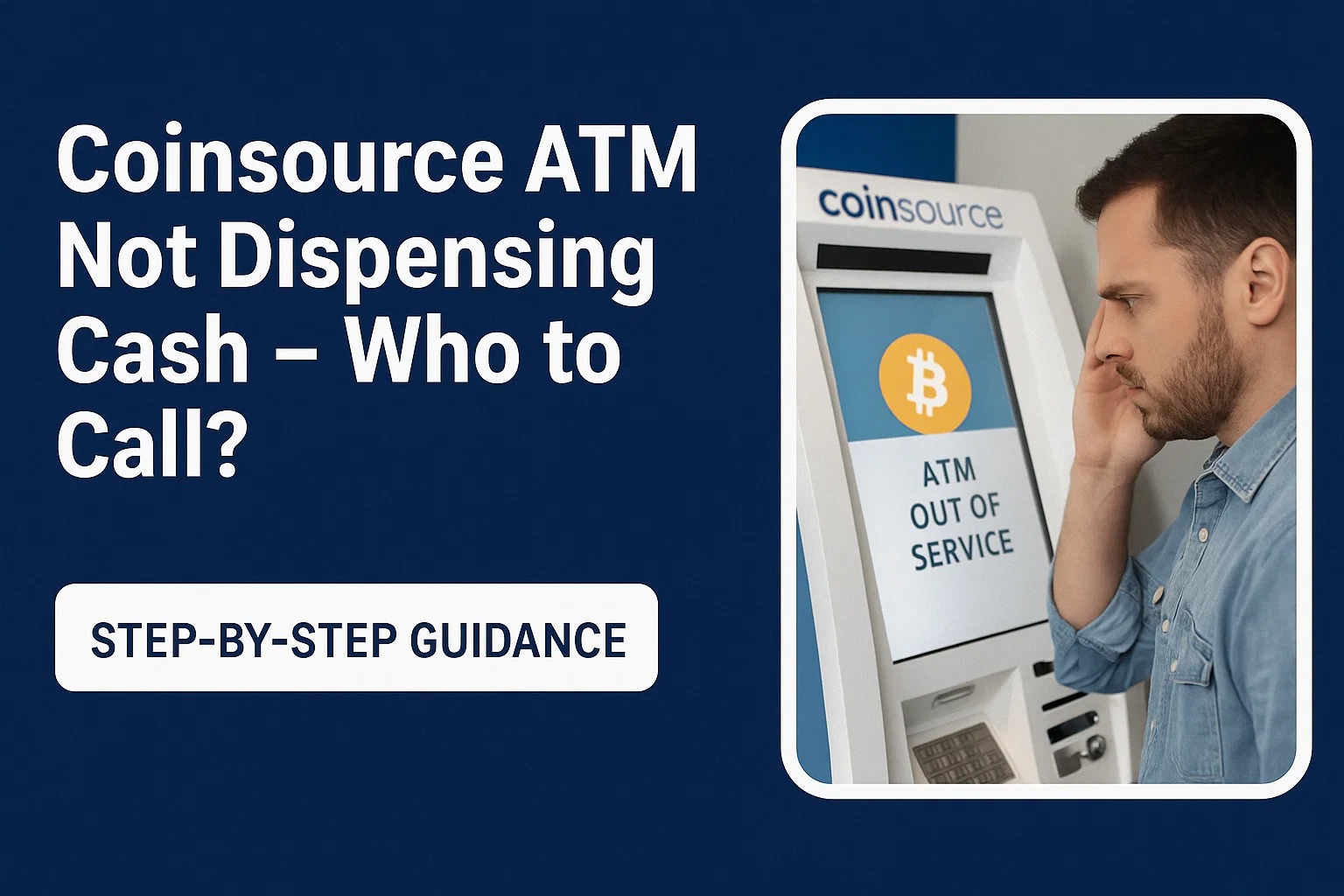Coinsource ATM Not Dispensing Cash